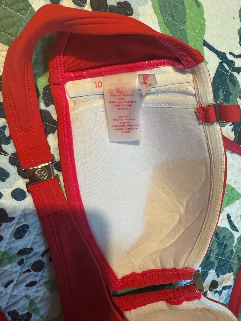 Lilly Pulitzer Red Bandeau Bikini Set - Picture 3 of 5